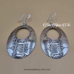 Boucles d’oreille en argent, motifs maghrébins.